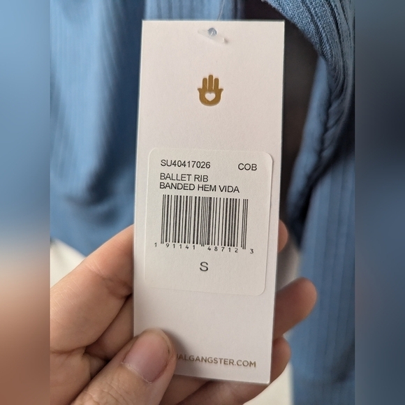 NWT Spiritual Gangster ballet rib vida banded hem top - Picture 2 of 3